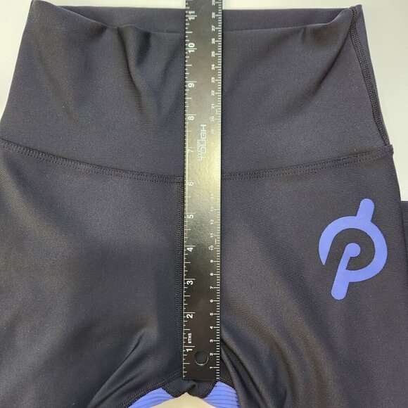 Peloton Show Up Rib Leggings Womens Small Black Purple Full Length Spin Cycling - Picture 7 of 9